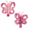 Wrapables Angel, Butterfly, Ladybug, Caterpillar Ribbon Sculpture Hair Clips with Chevron Hair Clip / Hair Bow Holder, Hot Pink